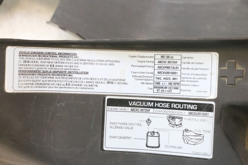 photo de UNTER SITZ VERKLEIDUNG CAN-AM SPYDER RS 1000 (2008 - 2012) - Alternative Perspektive