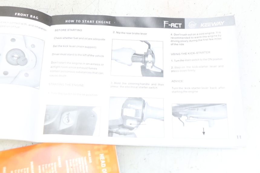 photo de BENUTZERHANDBUCH KEEWAY F-ACT FACT 50 (2006 - 2011) - Zoom auf Gebrauchszustand
